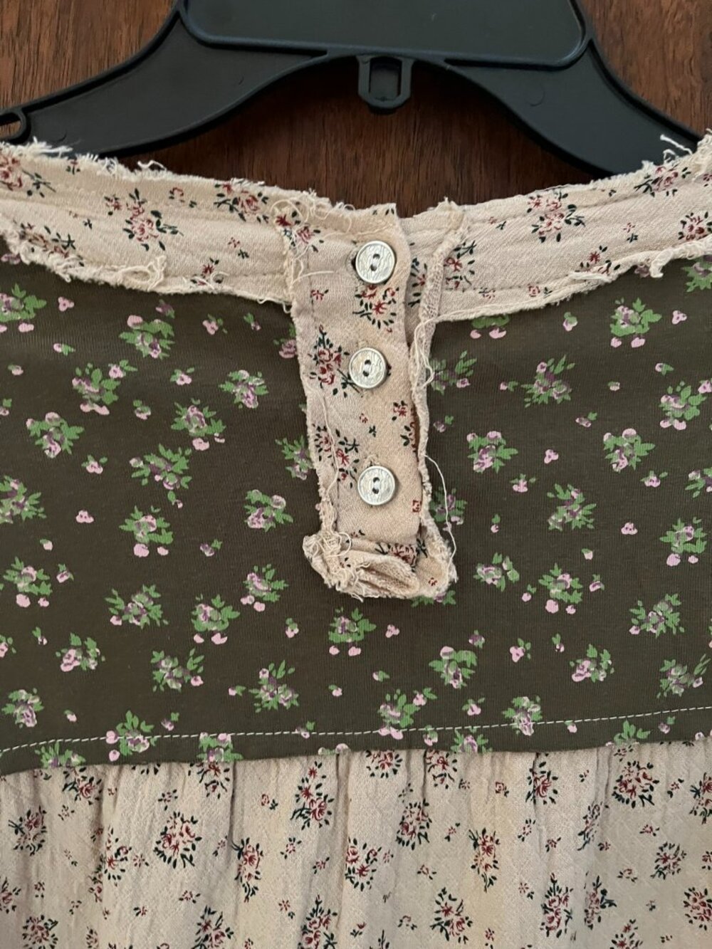 POL Genevieve Baby Toll Top, Olive/Tan/Cream, Size Small, LIKE NEW - Picture 4 of 13